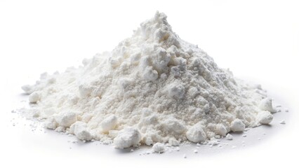 Fentanyl citrate powder on white background, isolated , fentanyl citrate, illicit substance