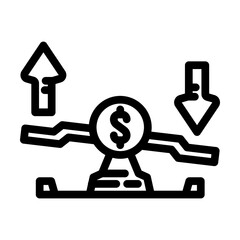 variable expenses budget planning line icon vector illustration