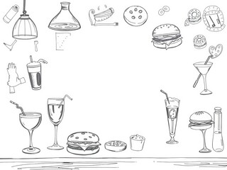 Festive table set with assorted drinks and delicious food items perfect for celebrations and gatherings