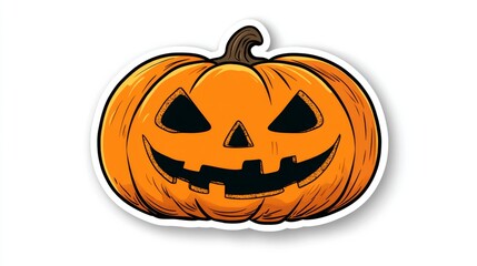 Fototapeta premium Festive halloween pumpkin decoration for spooky celebrations