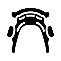 retainer orthodontist glyph icon vector illustration