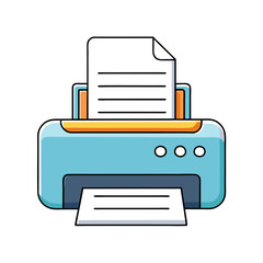 printer icon on square internet button