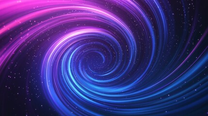 Obraz premium Abstract cosmic swirl with vibrant pink and blue light trails in space design