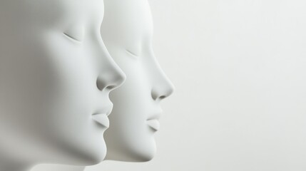 Abstract Human Figures in Minimalist Design, Symbolizing Connection and Simplicity
