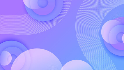 abstract soft purple gradient with circles and lines background vector illustration, for poster, digital banner, or presentation background