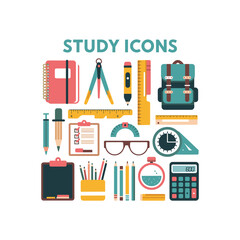 Education icon set