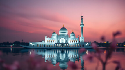 Fototapeta premium night view of the mosque