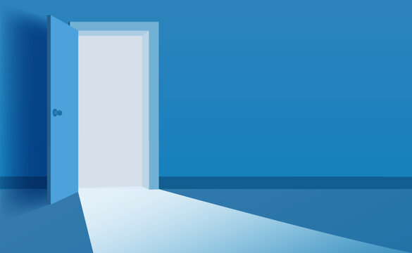 Open Door in the room, interior background