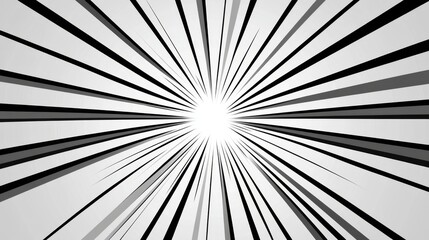 Obraz premium Dynamic burst of radiating black and white lines design for background