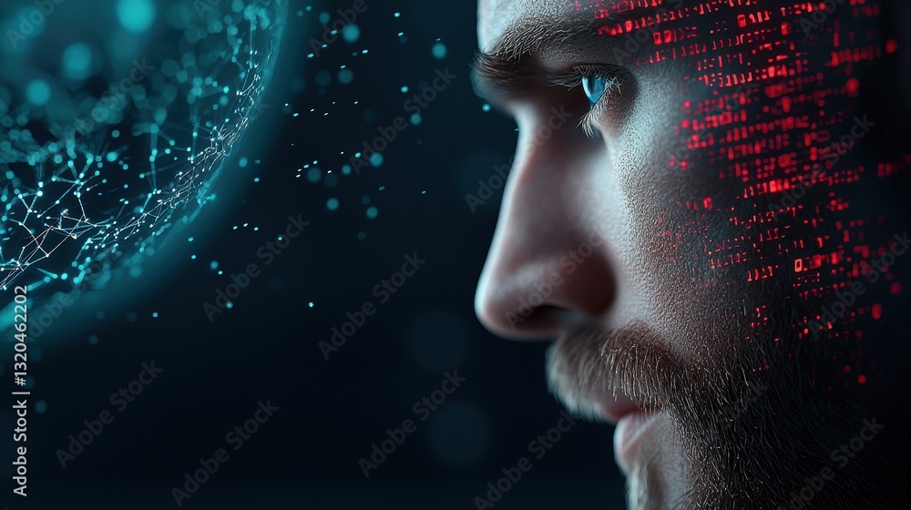 Poster a futuristic threat detection dashboard with holographic projections of global cyber threats, provid