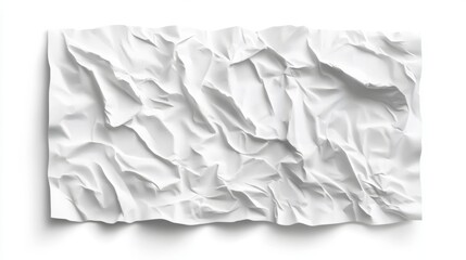 Obraz premium Crumpled white paper texture for creative background and design concepts