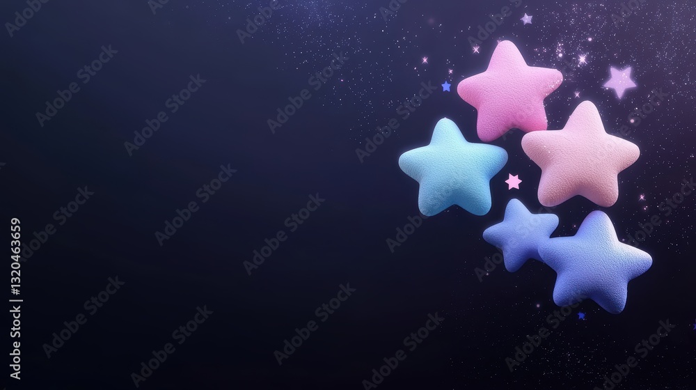 Leinwandbilder a dynamic graphic of a checkmark transforming into five exploding stars, representing a successful c