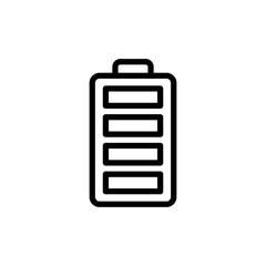 Fototapeta premium Battery icon vector illustration. battery charging sign and symbol. battery charge level
