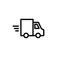 Delivery truck icon vector illustration. Delivery truck sign and symbol. Shipping fast delivery icon