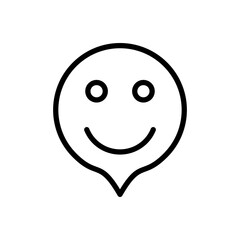 smile icon vector illustration. smile emoticon icon. feedback sign and symbol