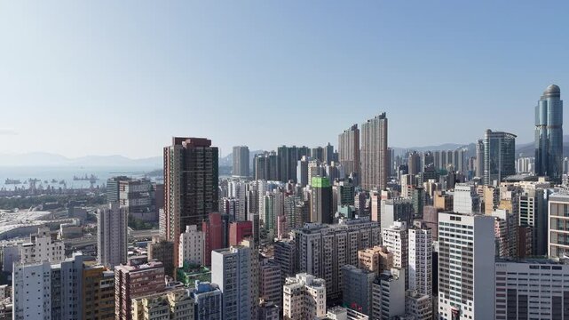 Jan 30 2025 Bustling Mong Kok Urban Cityscape Hong Kong