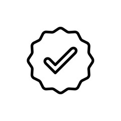 verified icon vector illustration. verification check mark. approved sign and symbol
