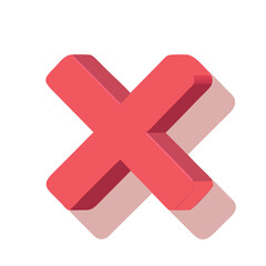 Fototapeta premium Red cross symbol with shadow effect