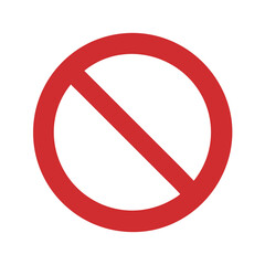 Red prohibition sign icon