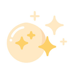 Soft glowing spheres with sparkles icon