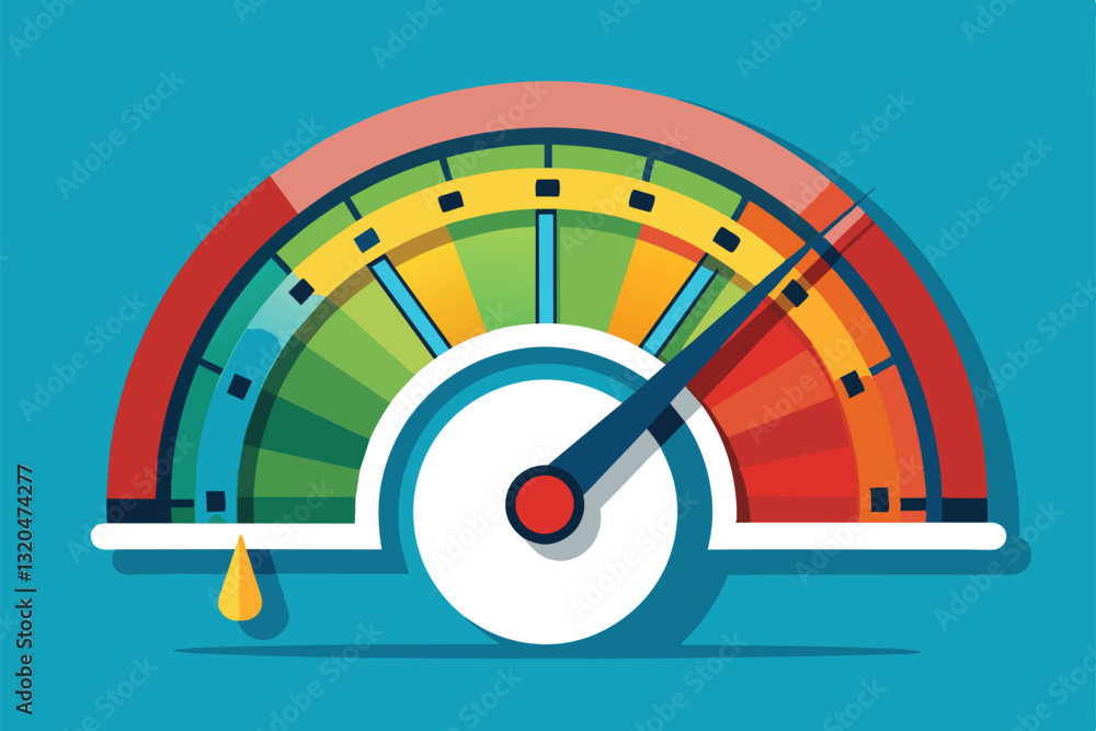 Poster a colorful speed test gauge displays performance levels with arrows highlighting various results eff