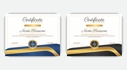 Simple, stylish, modern, elegant award certificate, Diploma of modern design or gift certificate. 

