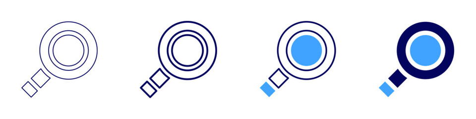 Search box​ icon in 4 different styles. Thin Line, Line, Bold Line, Duotone. Duotone style. Editable stroke