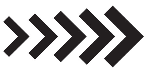 Black chevron Arrow moving dynamic symbols. Road lines arrow zigzag chevron speeds flat style. EPS 10.