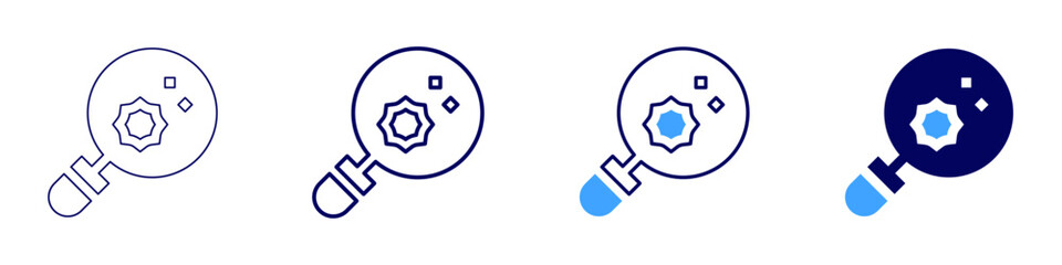 Search saturation​ icon in 4 different styles. Thin Line, Line, Bold Line, Duotone. Duotone style. Editable stroke