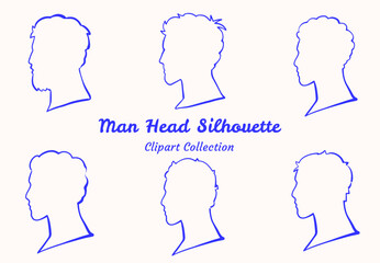 Male Profile Silhouette Vector Business Professional Style Portrait Graphics Collection Male Profile Silhouette Vector Perfect for Business Professional Portrait Graphics Collection