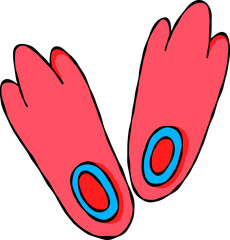 Frog Fins Diving Doodle