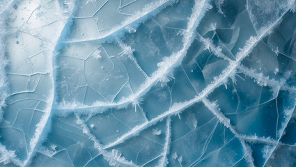 Naklejka premium Realistic vector illustration of an ice surface of the river. Texture of ice shards. Winter background.