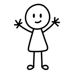 Human Stick Man Illustration Set