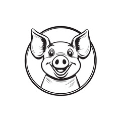 cartoon pig head