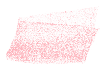Separate pink crayon brush strokes on transparent background