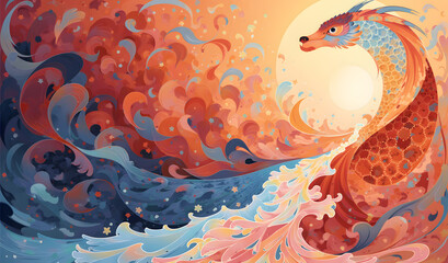 abstract vector background with waves