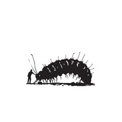 vector illustration of a big caterpillar