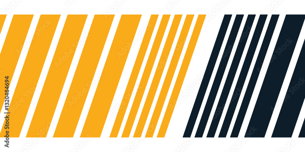 Wall mural abstract yellow and black geometric on white background. diagonal geometric shapes element. business