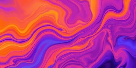 Fototapeta premium Fluid blend of vibrant orange, electric blue, and deep purple hues, creating a swirling abstract effect, purple, dye