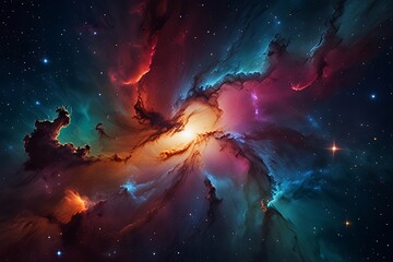 Fototapeta premium northern lights in space