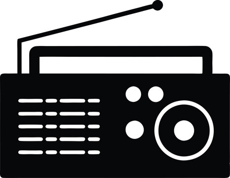 recommend clip art: Radio icon black silhouette vector, radio vector illustration, Vintage radio silhouette vector illustration.