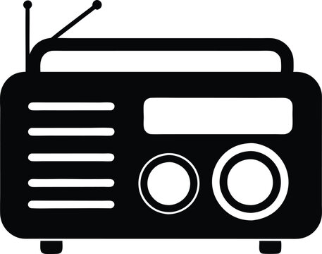 recommend clip art: Radio icon black silhouette vector, radio vector illustration, Vintage radio silhouette vector illustration.