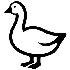 Silhouette of a swan