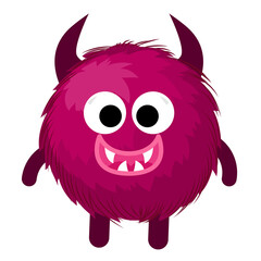 maroon red monster sticker halloween party icon avatar character cartoon