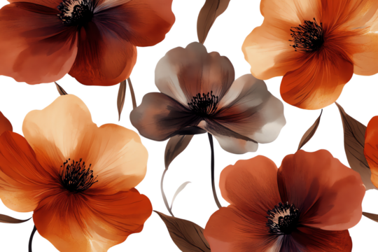 Floral Pattern with Vivid Colors