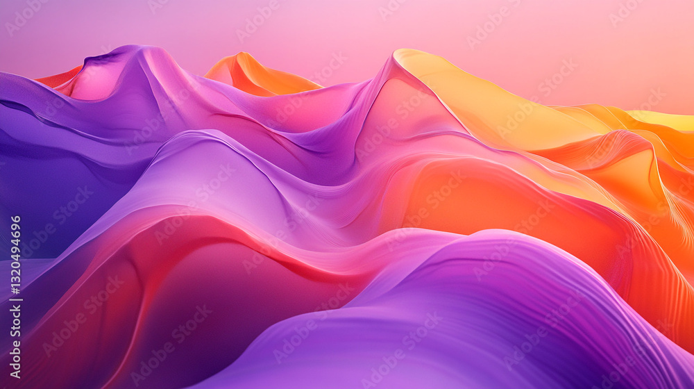 Aufkleber abstract colorful waves creating a dreamy and artistic visual experience. a mesmerizing digital artw