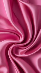 Obraz premium A high-quality image showcasing the smooth, elegant texture of pink satin fabric.