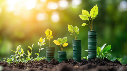 Investment strategies for saving growth in nature an insightful exploration of planting wealth garden environment close-up view