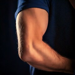 Fototapeta premium The camera is focusing on elbow