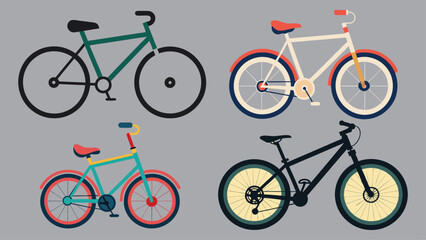 Fototapeta premium Print Bicycle Icon Vector silhouette illustration